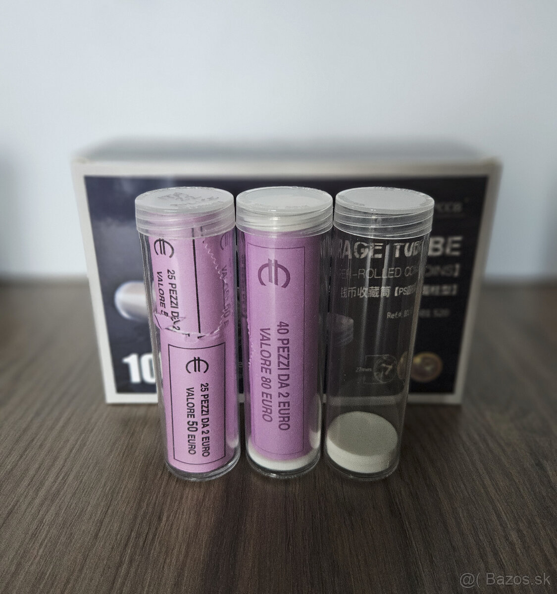 Plastové tuby (na 2 euro mince) - 3