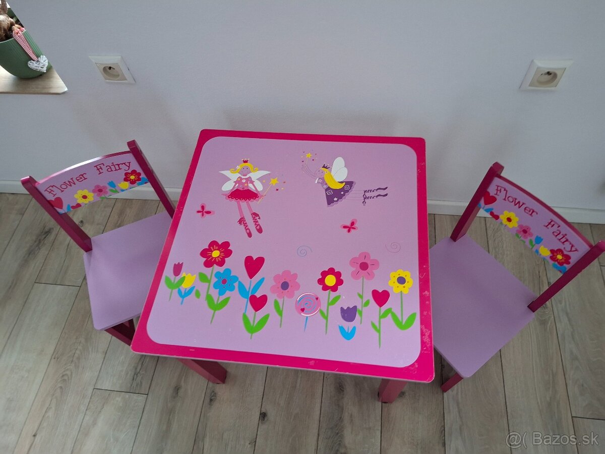 Detský drevený stôl a stoličky - 3