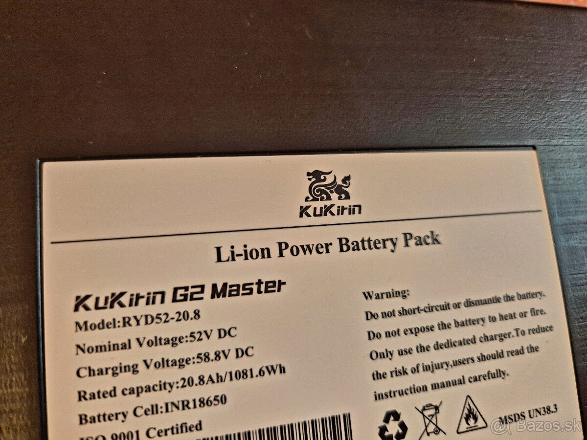 Nova batéria pre KuKirin Kugoo G2 master - 3