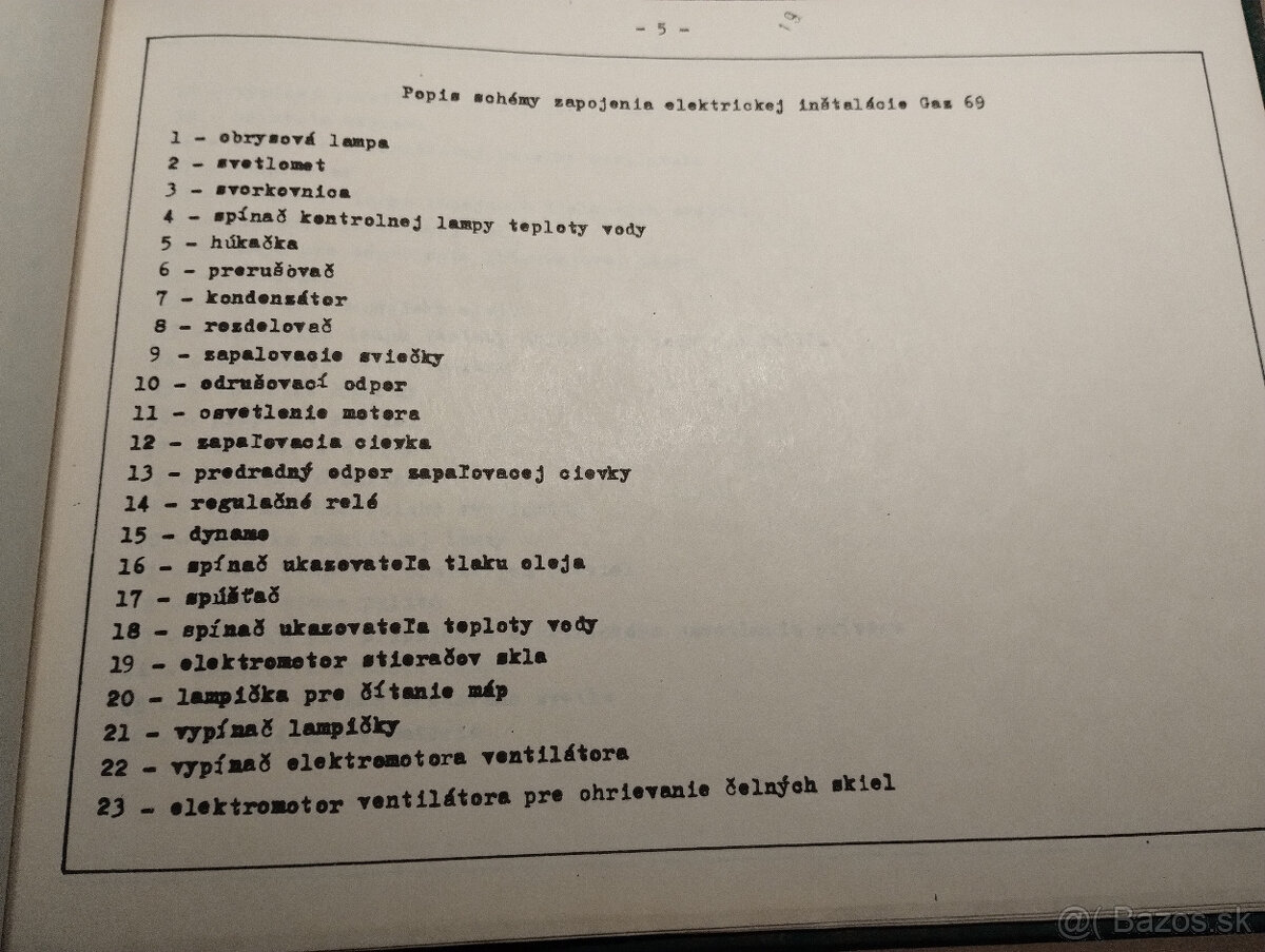Schémy zapojenia Tatra 805,Gaz 69,BRDM,BTR - 3
