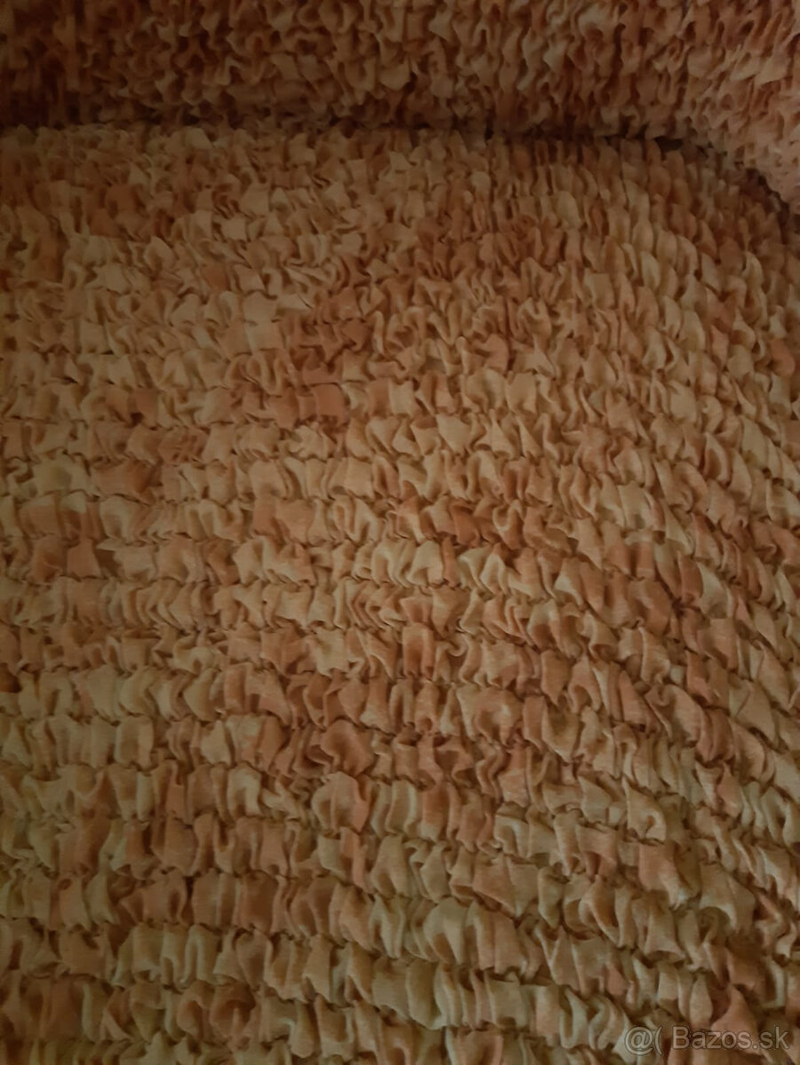 Elastický potah farby TERAKOTA na rohovu sedačku - 3