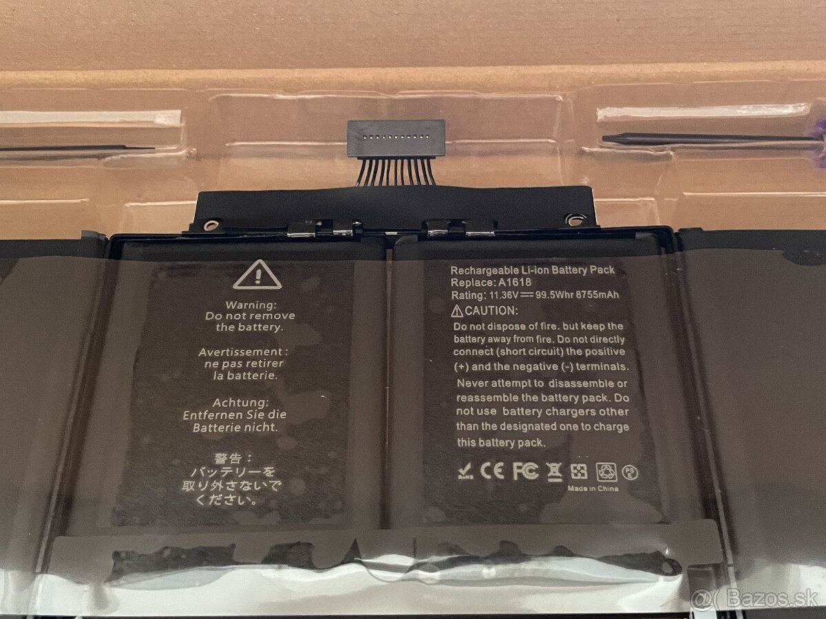 Batéria Apple MacBook Pro 15" Retina A1398 - Mid 2015 - 3