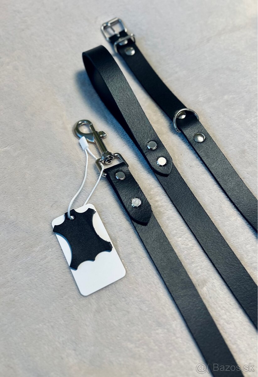 Handmade obojok + vodítko pre psa - set - 3