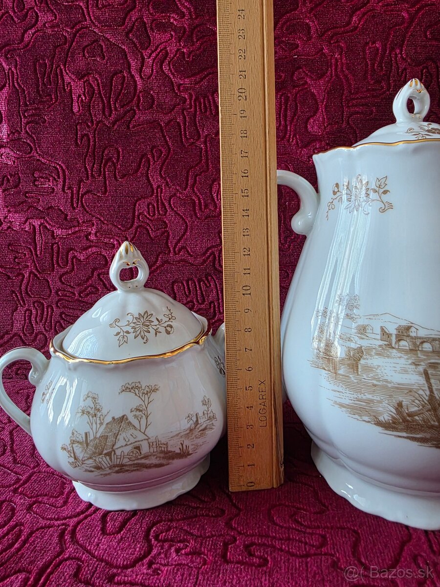 Čajnik, mliečnik, cukornička ,šalka. - 3