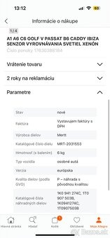 Snimac xenonu novy diel passat b7, skoda puklice, pas - 3