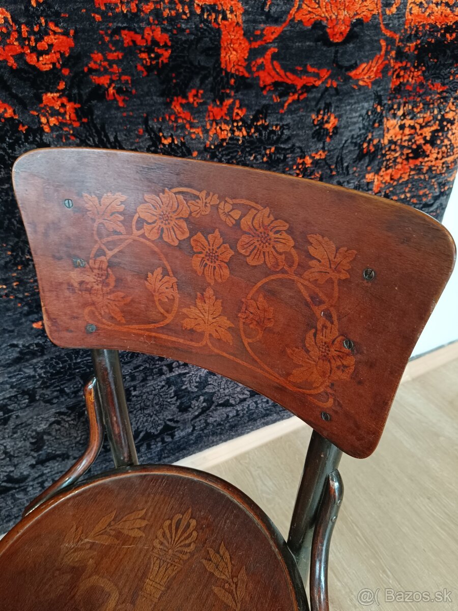 Krásne stoličky Mundus okolo roku 1910/1920 5 kusov - 3