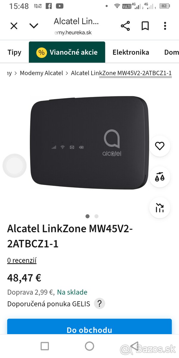 Modem router na sim kartu Alcatel Linkzone - 3