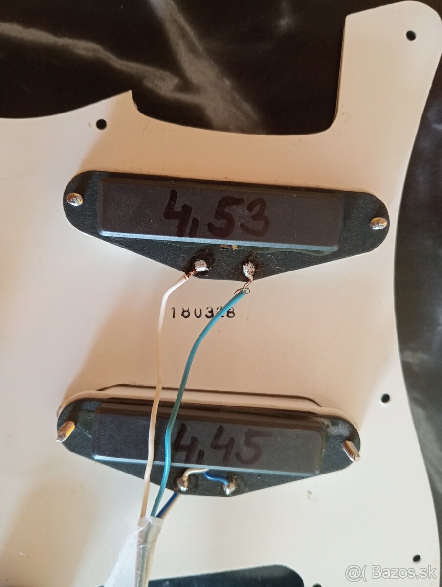 Snímače Stratocaster- pickguard, poťáky 70 roky Greco,Maya - 3