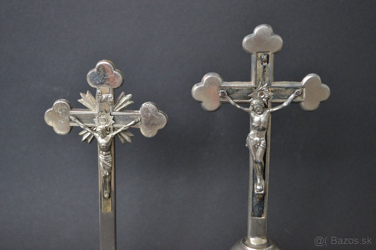 Kovový kríž + stojan na sviečky - 3