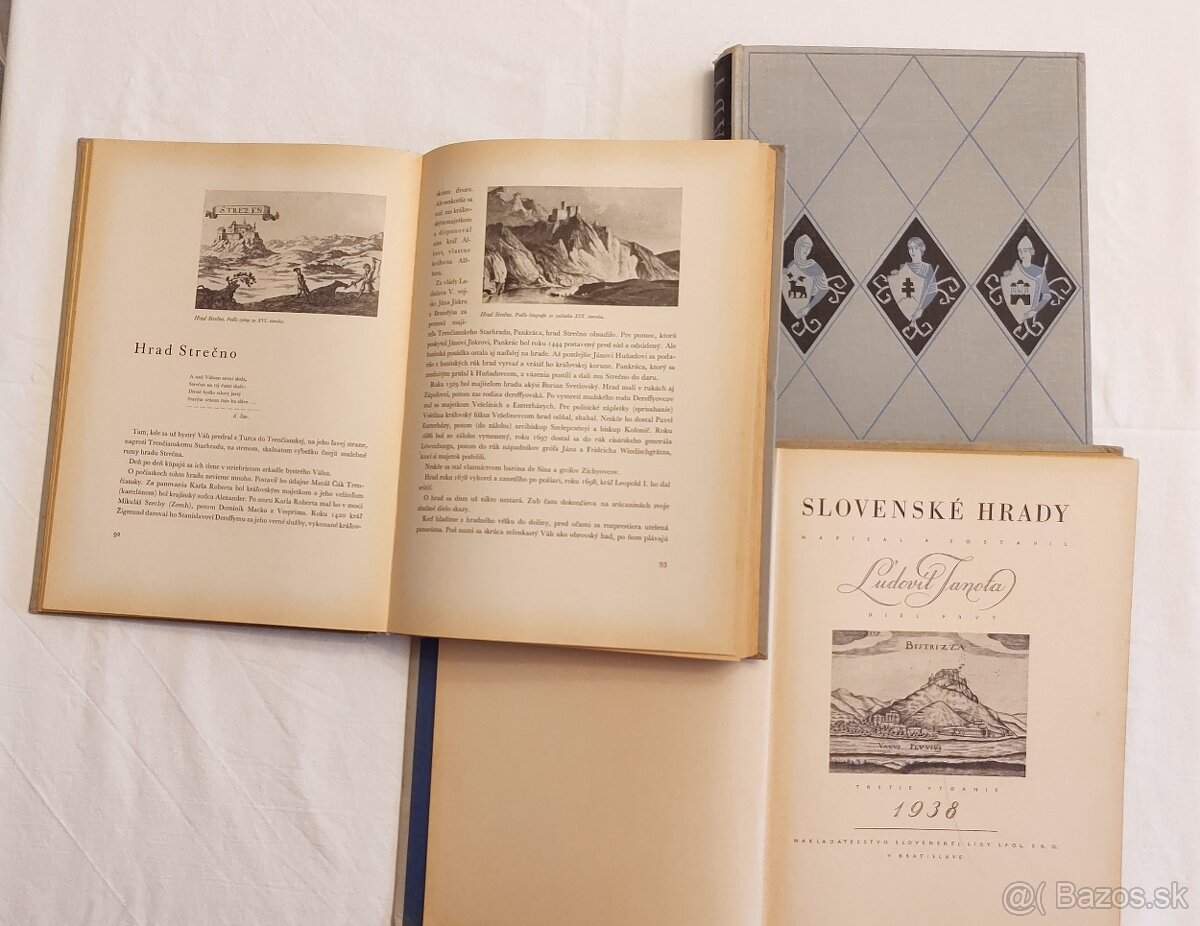 Slovensķé hrady a zámky 3 časti, vydané v 1938 - 3