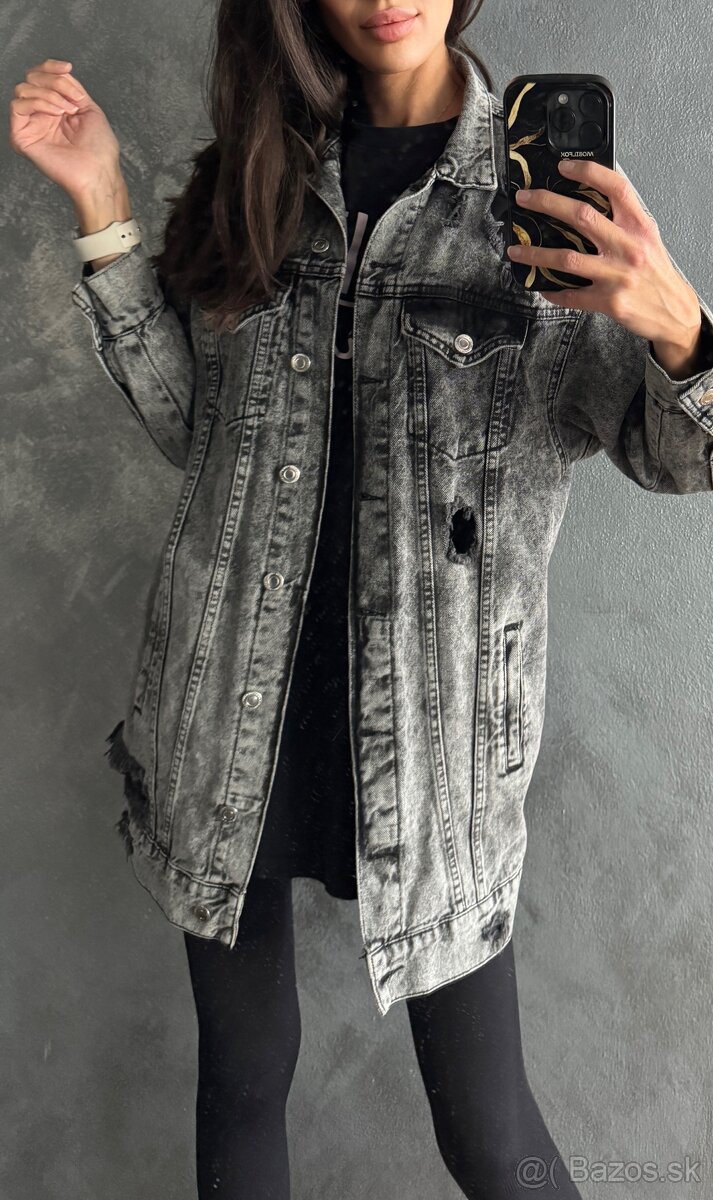 Denim oversize denim bunda - 3