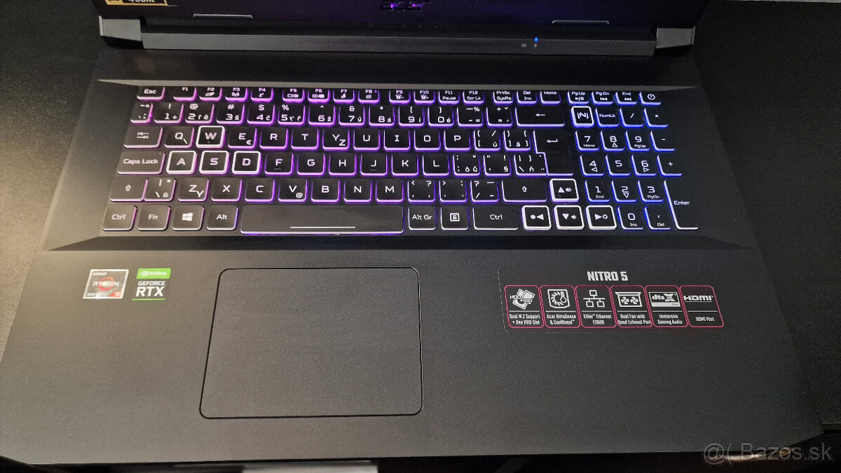 PREDÁM herný notebook ACER Nitro 5 AN517-41-R37K Shale Black - 3