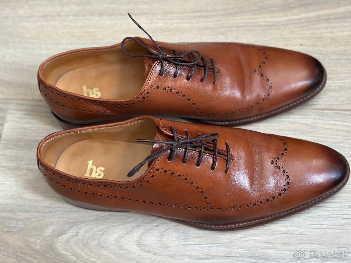 Elegantné formálne topánky BROGUE OXFORD (11) - ručná výroba - 3