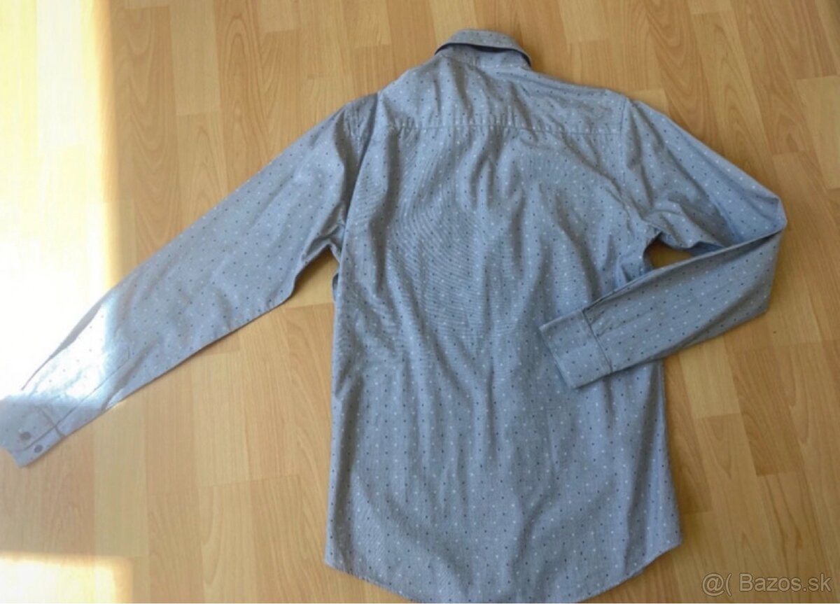 Pánska šedá košeľa - 3