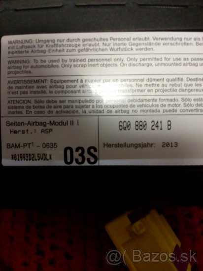 Škoda Fabia 2- airbag-Ľavý-sedacky - 3