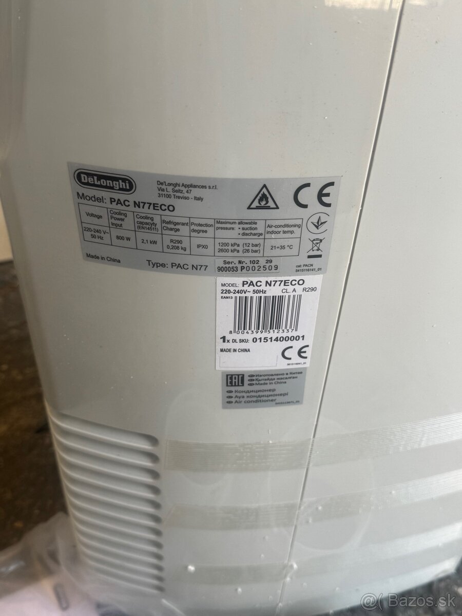 Mobilná klima Delonghi PAC N77 ECO - 3