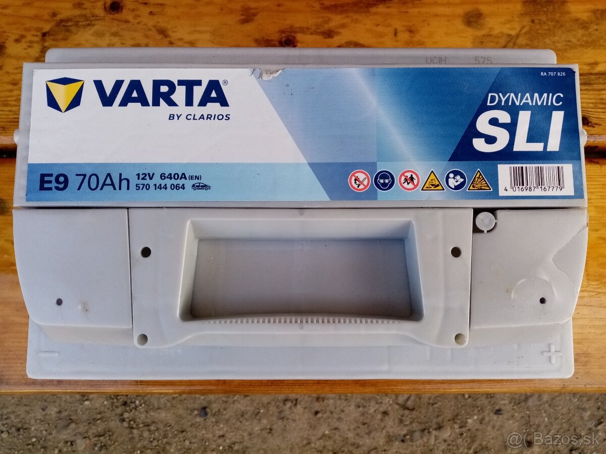 Nova Autobatéria 12V VARTA E9 70Ah 640A - 3