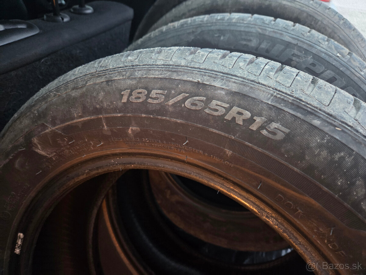 4ks Letné pneu 185/65 R15 (Jazdené 1 sezónu) - 3
