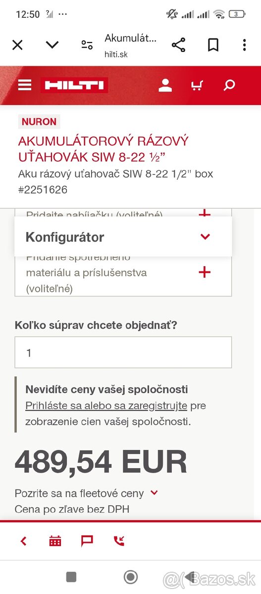 Predám Hilti rázovú uťahovačku:0947 194 935 - 3