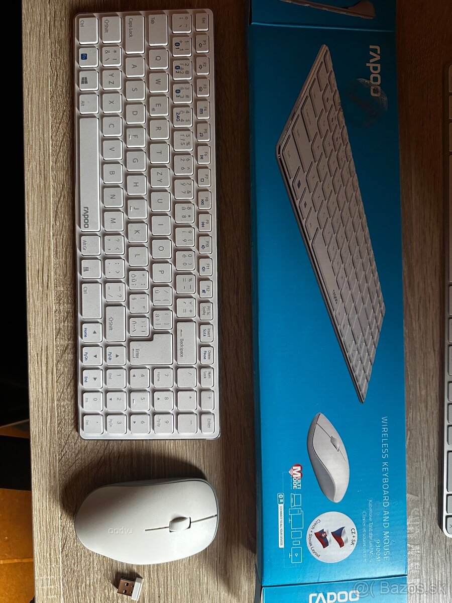 Rapoo 9300M Sada CZ/SK, biela - 3