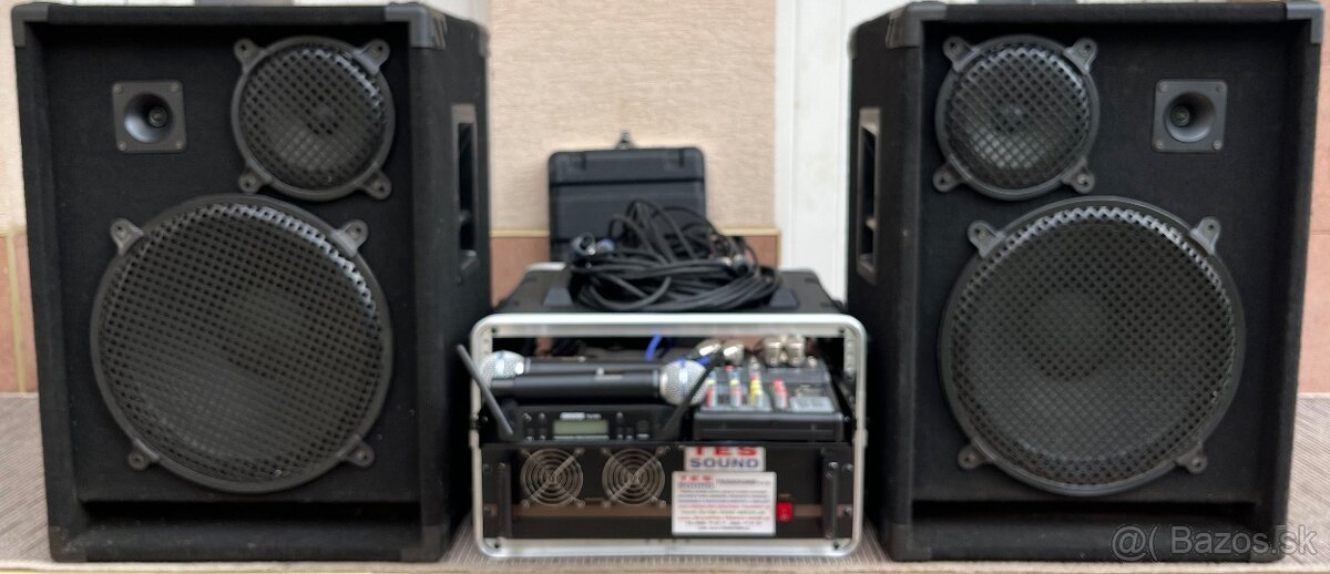 KOMPLETNÉ OZVUČENIE 2x700W S MIKROFÓNMI & USB/BT MIXPULTOM - 3