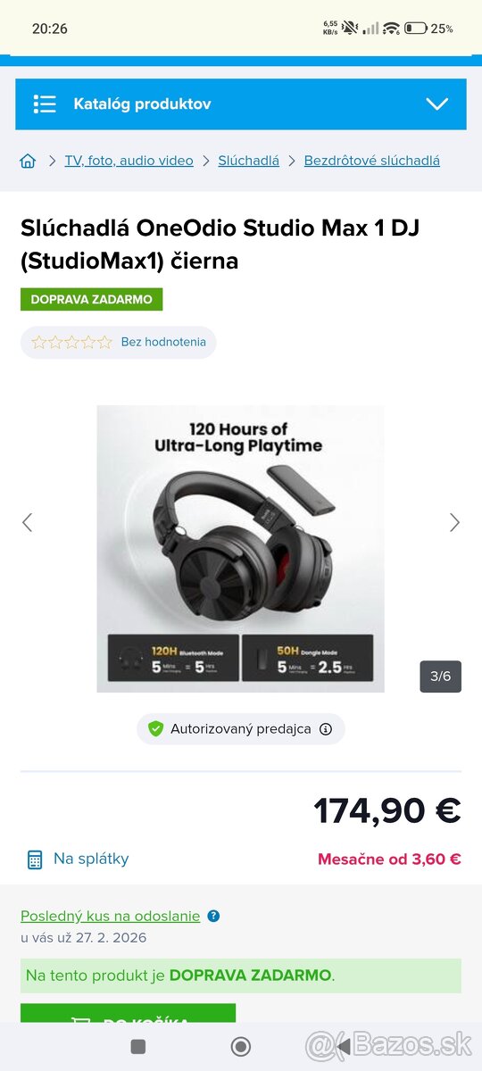 OneOdio Studio Max 1 DJ/Jack/BT/Čierna - 3