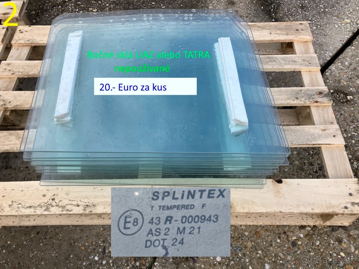 Čelné a bočné sklo na LIAZ a TATRA - 3