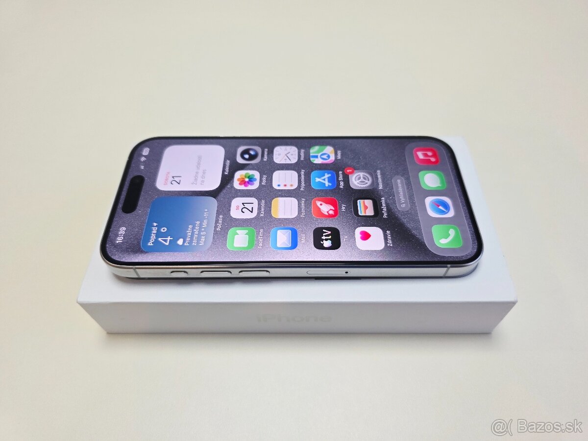 APPLE IPHONE 15 PRO 128GB WHITE TITANIUM TOP STAV - 3