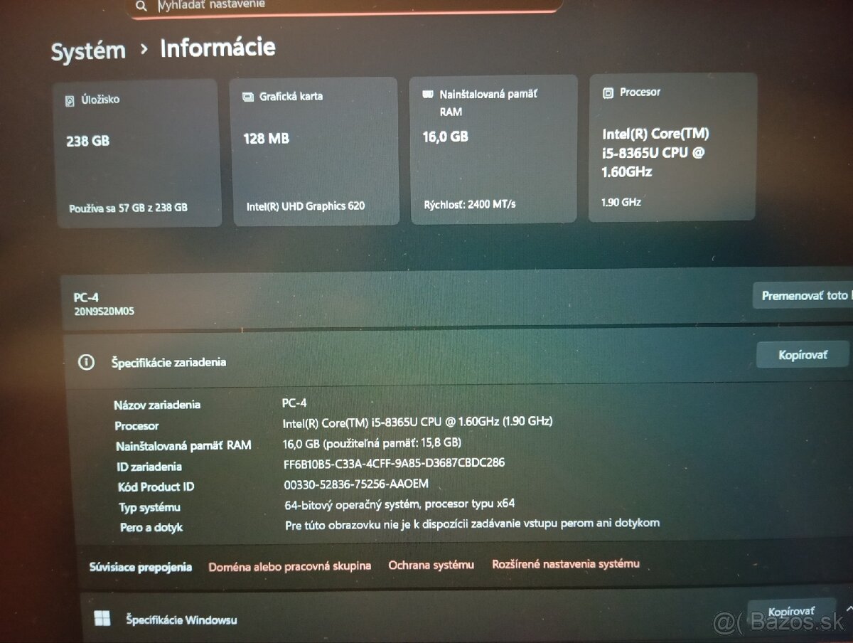 Lenovo ThinkPad E490 i5 8gen 16gb ram - 3