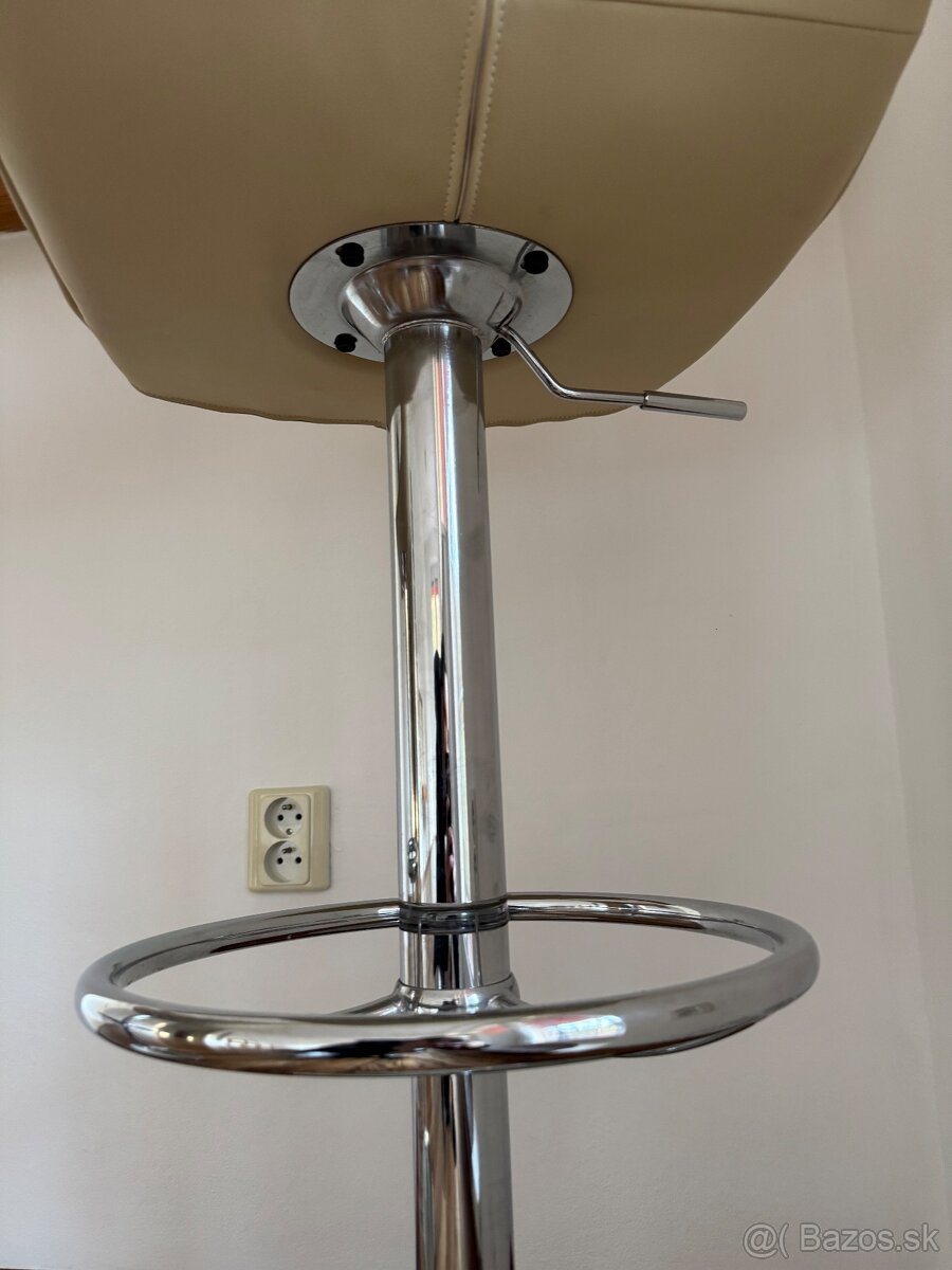 Predam 2ks barove stolicky chrom koža - 3