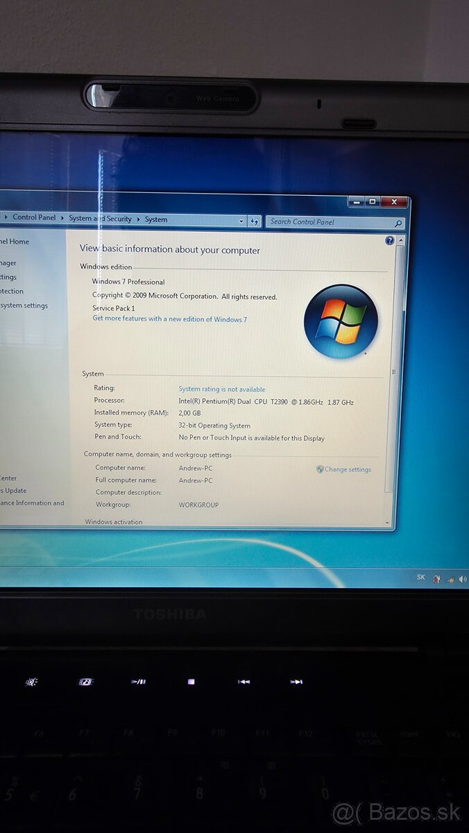 Toshiba Satellite Notebook - 3