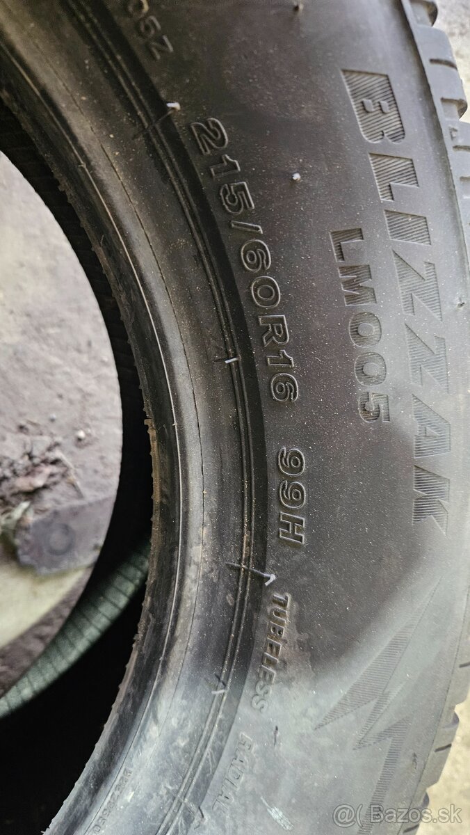 Zimná pneumatiky 215/60 r16 99H XL bridgestone blizzak lm005 - 3