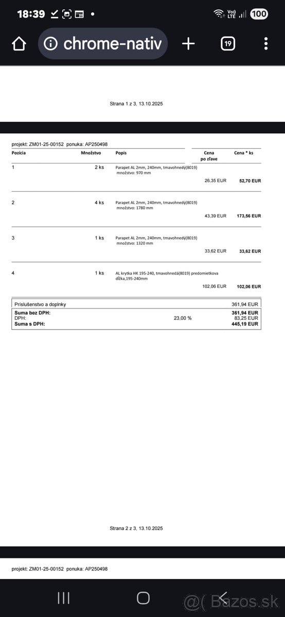 Okenné vonkajšie parapety - 3