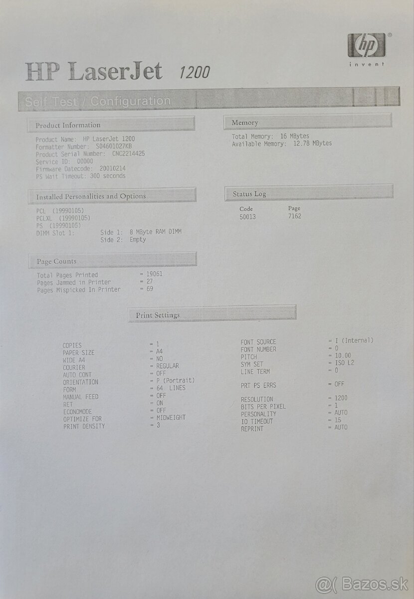 Laserova tlaciaren HP1200 - 3
