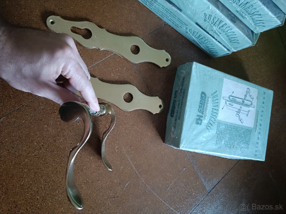 Mosadzná kľučka dverné kovanie - 3