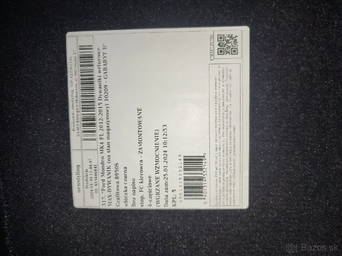 Velurove koberčeky Mondeo mk4 - 3