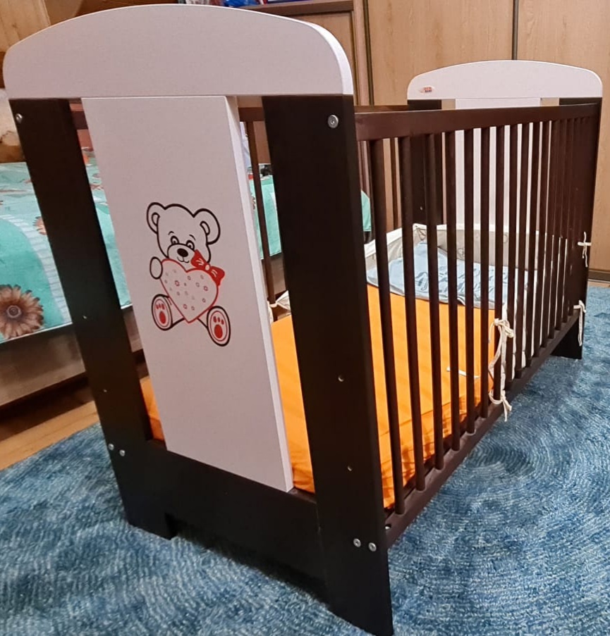 Drevená detská postieľka - 3