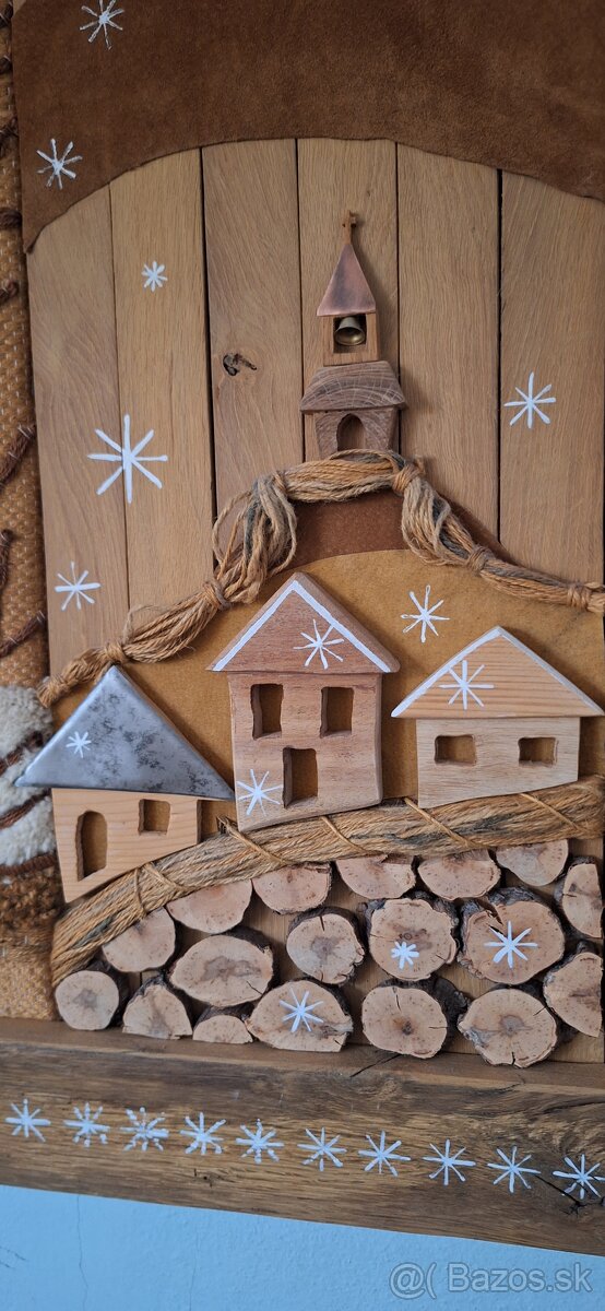 Obraz zimná dedina 3D - 3