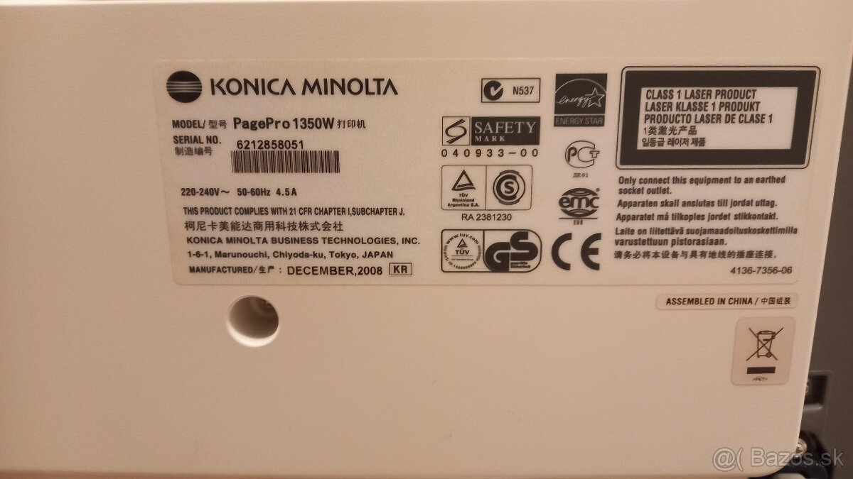 Tlačiareň KONICA MINOLTA PagePro 1350W - 3