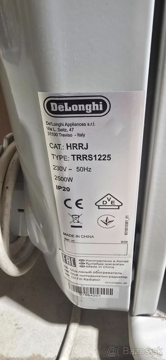 Elektr. radiátor De Longhi 2 kusy- výborný stav - 3