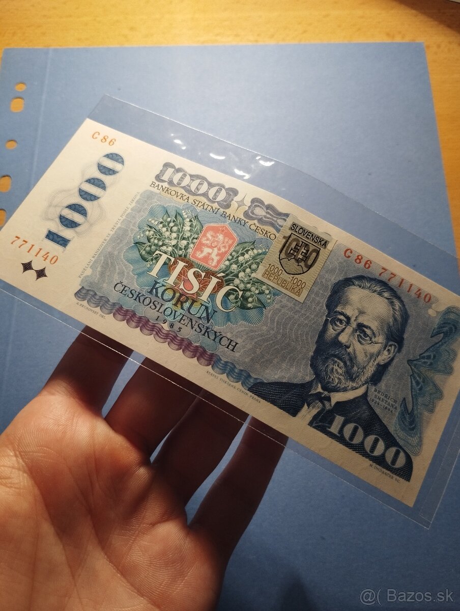 1000 kčs 1985 kolok S - 3
