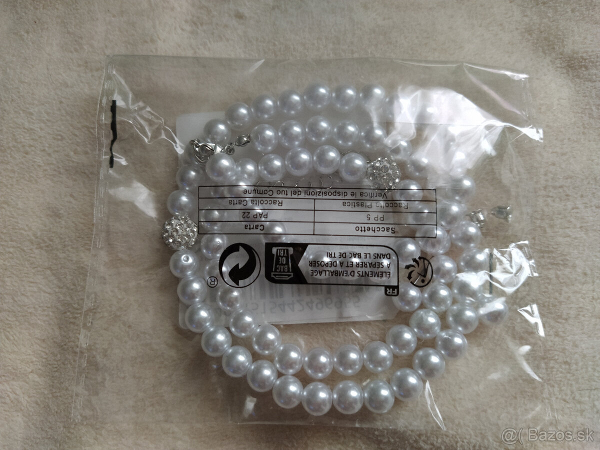 NOVÁ sada perlovéj bižutérie (osobný odber) - 3