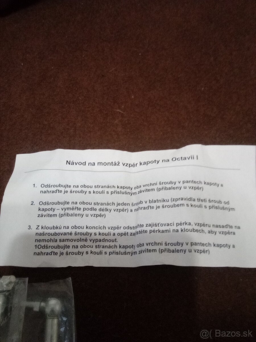 Vzpery prednej kapoty - 3