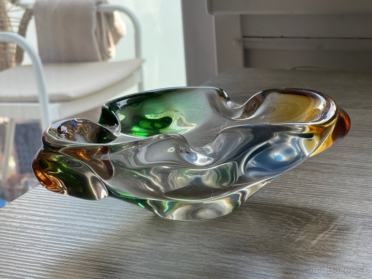 Hutné sklo - RHAPSODY - František ZEMEK - miska/ popolník - 3