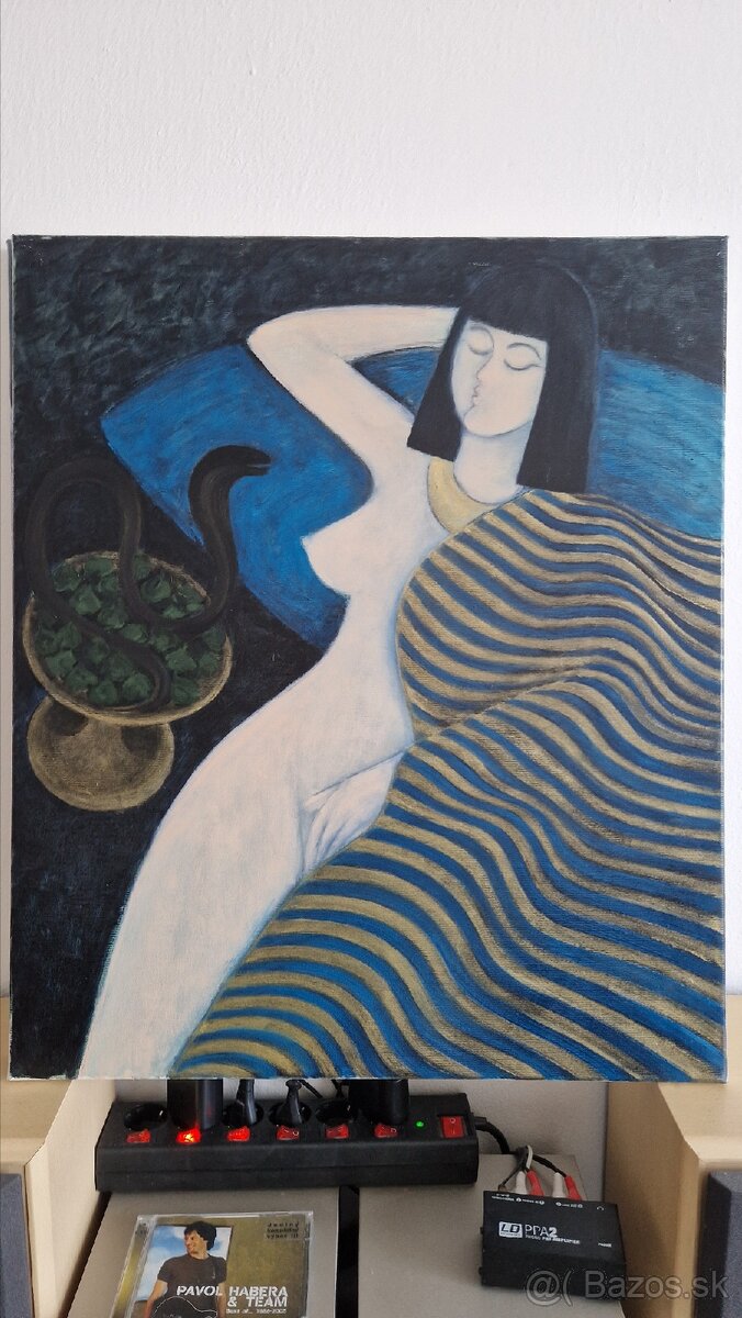 Predám originálnu olejomaľbu "Kleopatra" - 3