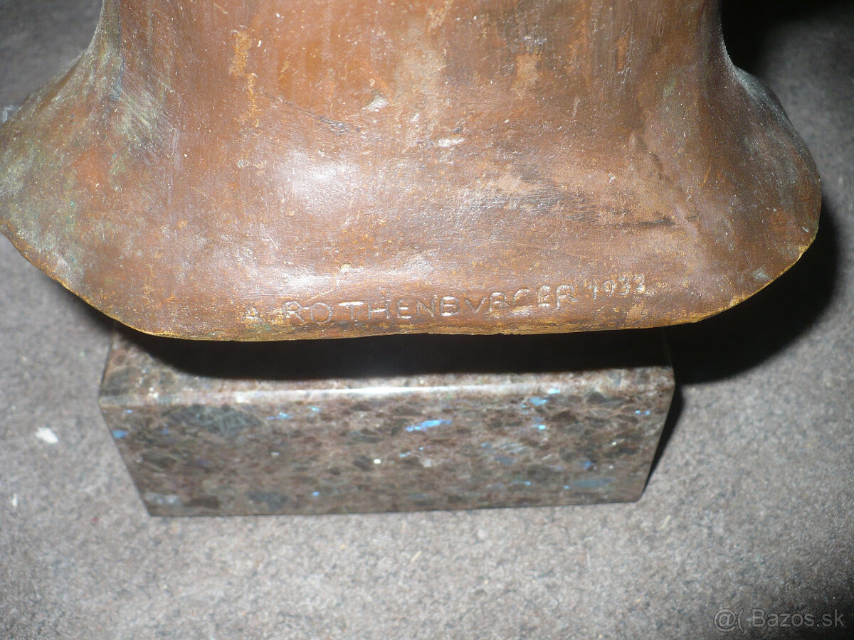 bronzová busta Karl Benz - 3