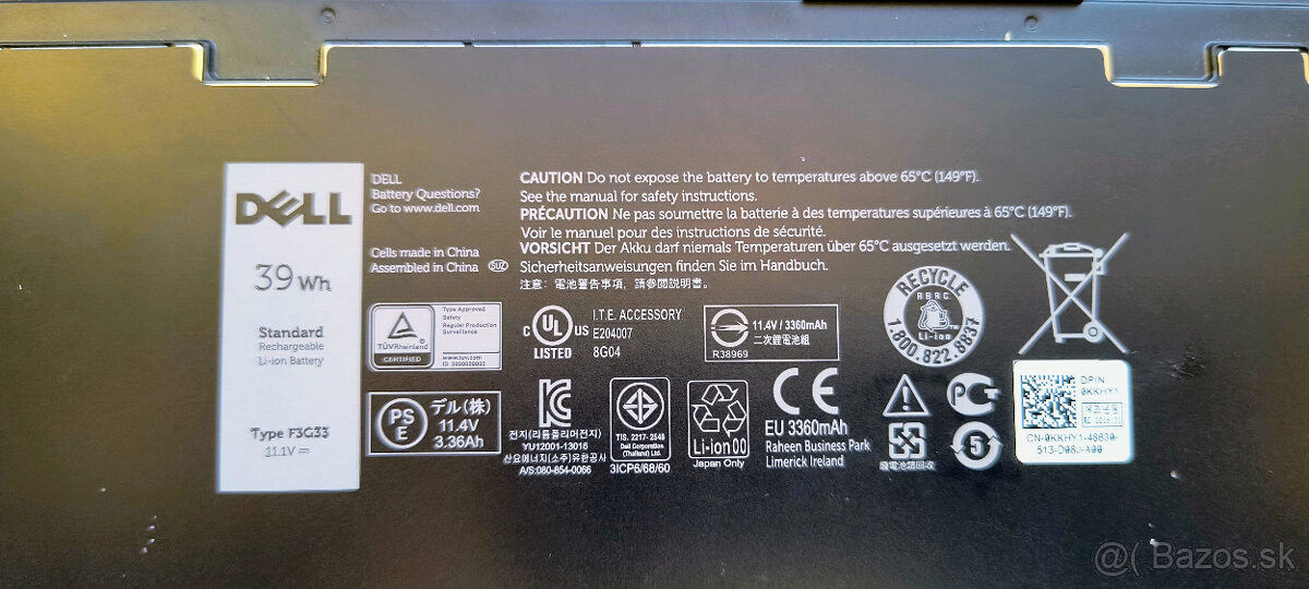 Batéria Dell F3G33 11.1V 36Wh / kapacita 63 % - 3