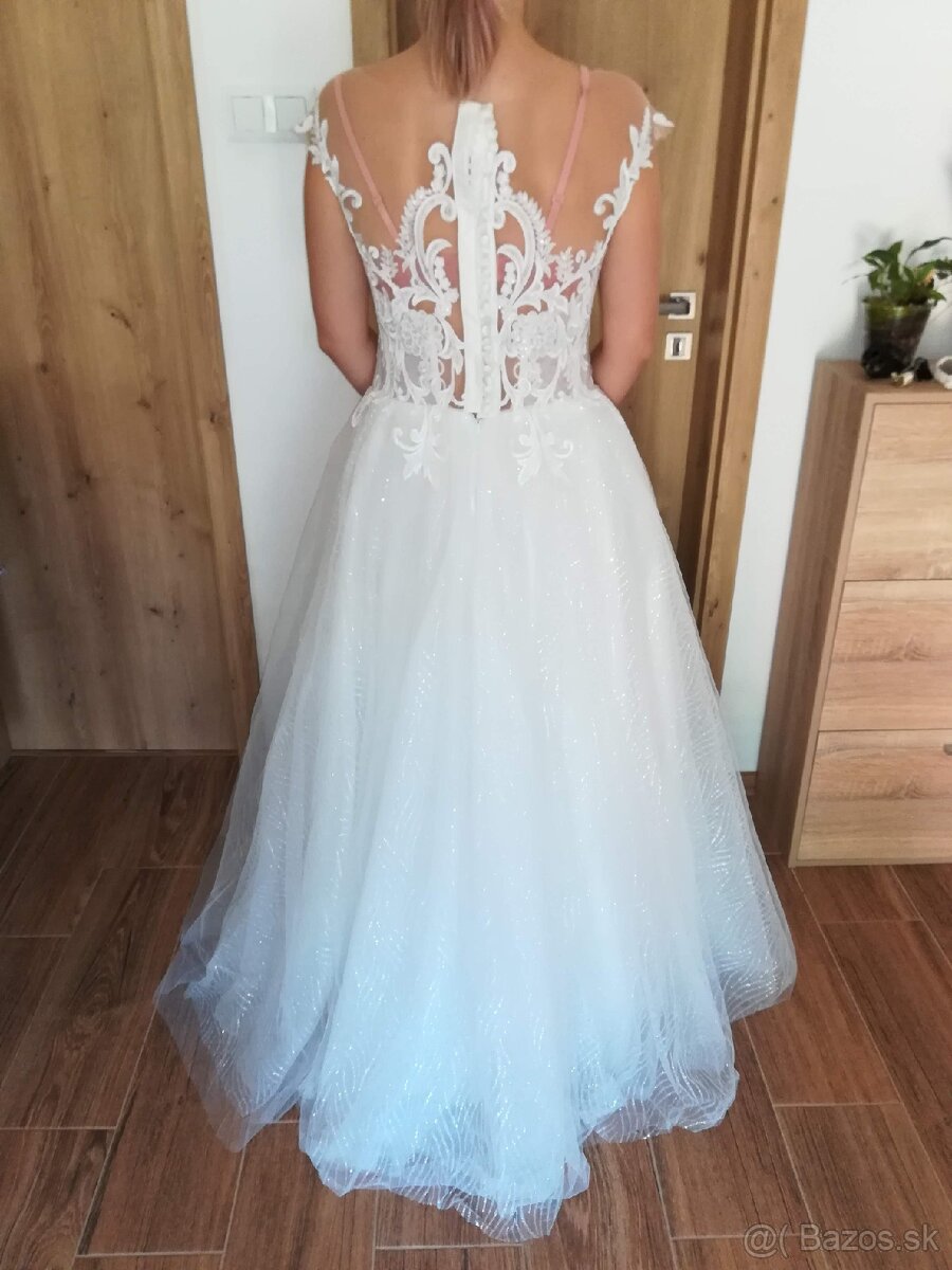 Svadobné šaty veľ 48. - 3