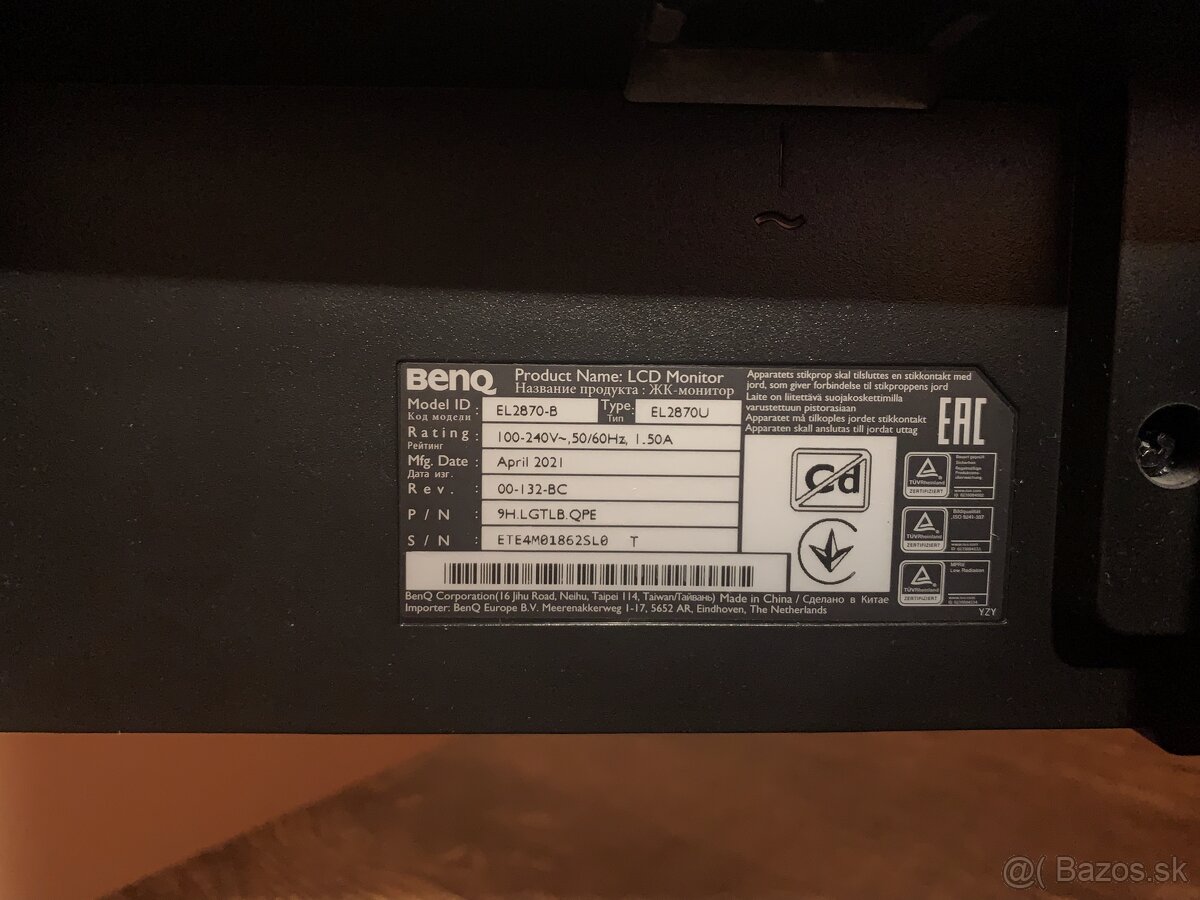 Monitor Benq EL2870U 4k 60HZ - 3