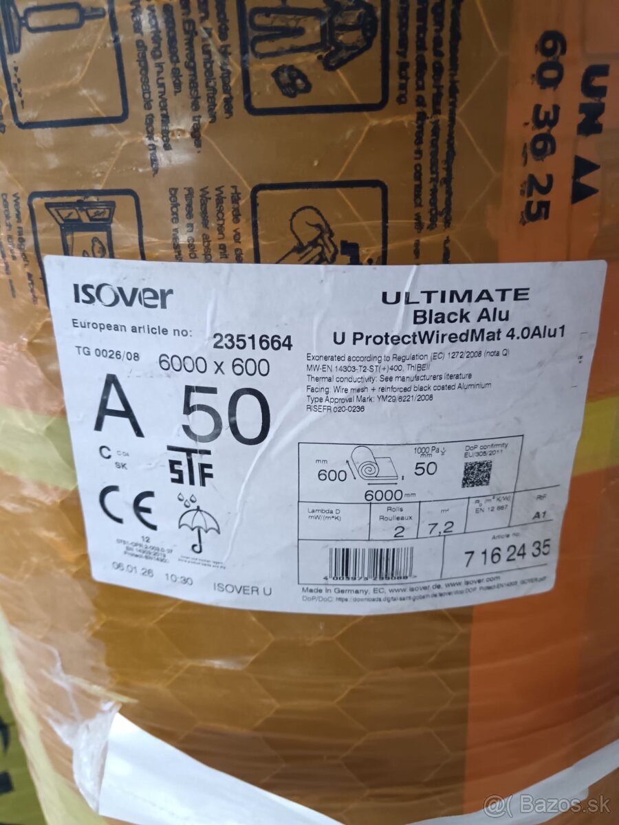 predám tepelnú izoláciu Isover - 3